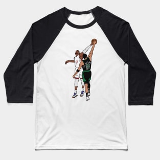 Bam Adebayo Blocks Jayson Tatum Baseball T-Shirt